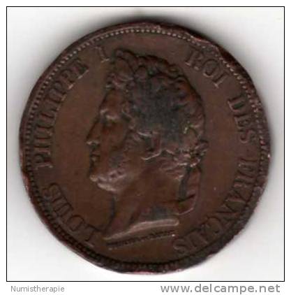 Louis Philippe I : Colonies Françaises 10 Cent. 1839 : Mauvais Etat - Other & Unclassified