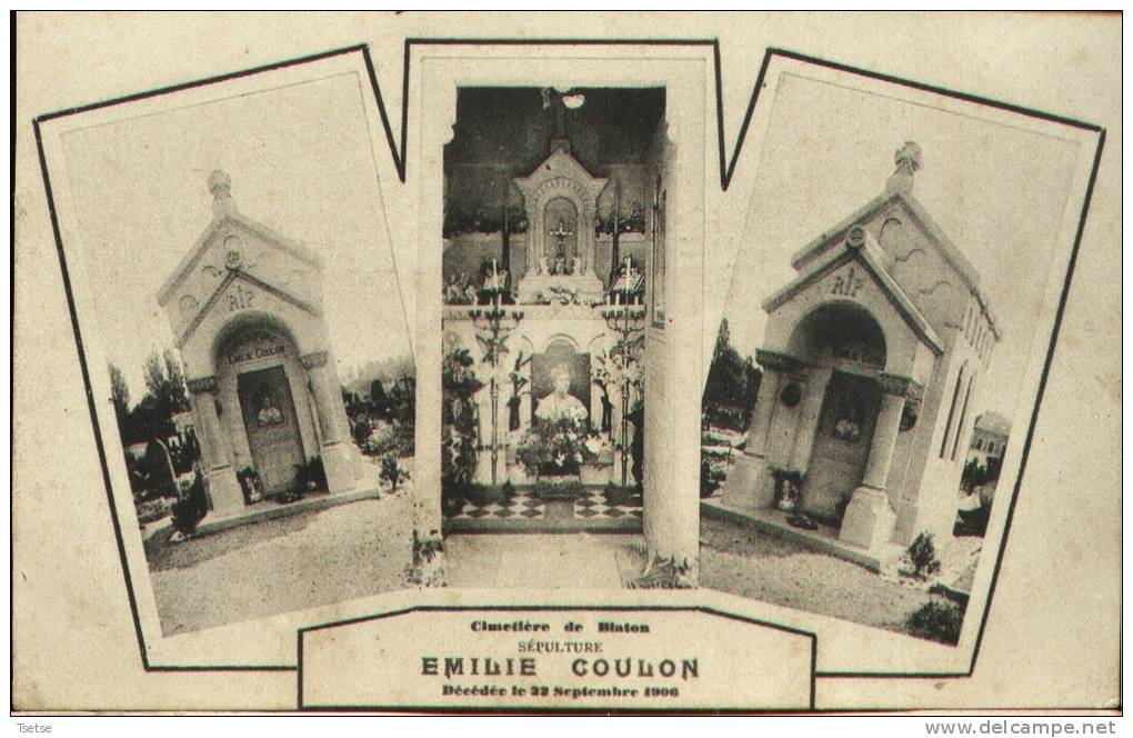 Blaton - Cimetière - Sépulture D´Emilie Coulon  ( Spécial, Voir Verso ) - Bernissart