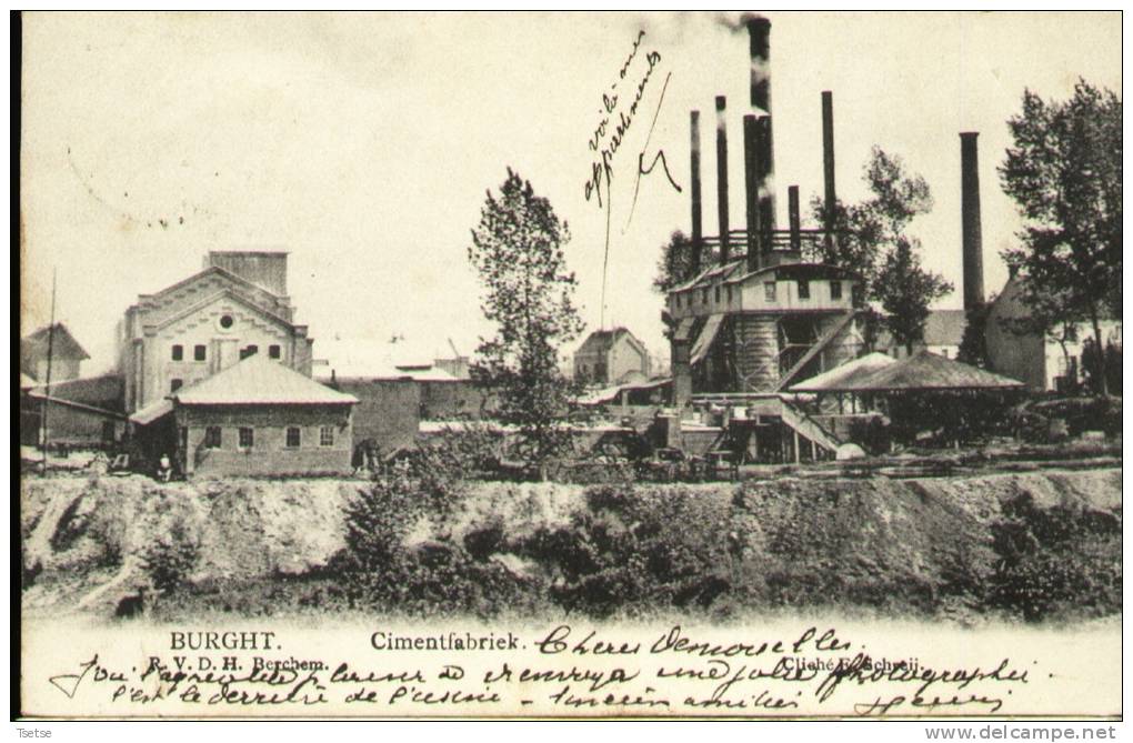 Burght - Cimentfabriek -1906 ( Verso Zien ) - Zwijndrecht