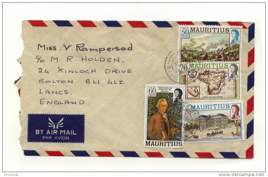 Maurice (Mauritius)  Letter To England 2 - Mauritius (1968-...)