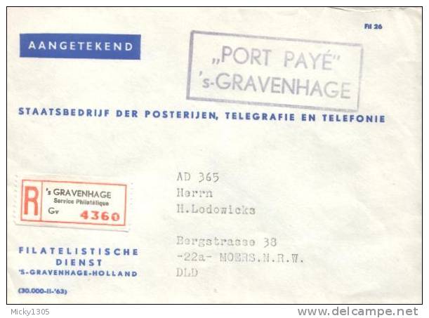 Niederlande / Netherland - Einschreiben / Registered Letter (R636) - Other & Unclassified