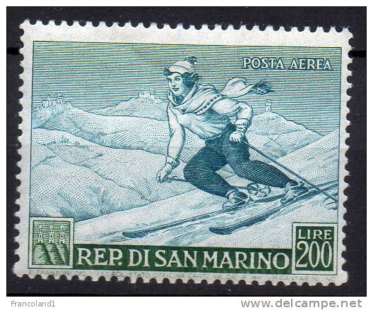 1953 San Marino - Propaganda Sportiva A111 Integro MNH** Sassone 115 € - Luchtpost