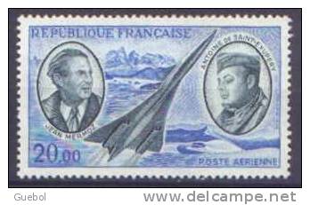 France N° PA  44 ** Poste Aérienne - Jean Mermoz & Antoine De Saint Exupéry - Aviateurs - 1960-.... Neufs