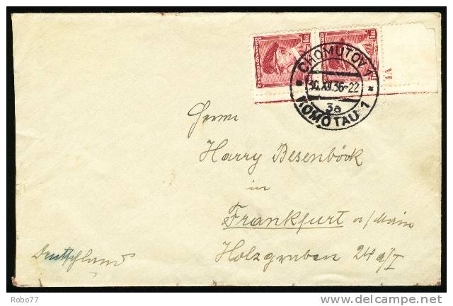 1936 Czechoslovakia Cover.  Chomutov 30.XII.36. (A06159) - Brieven En Documenten