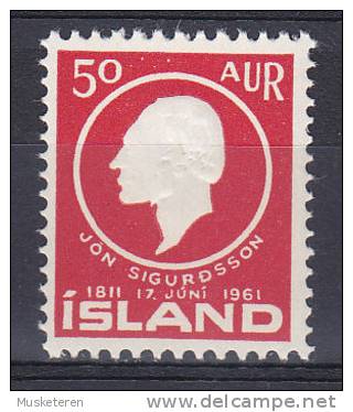 Iceland 1961 Mi. 349   50 A Geburtstag Von Birthday Of Jón Sigurdsson MNH** - Nuovi
