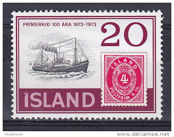 Iceland 1973 Mi. 475   20 Kr 100 Jahre Isländischer Briefmarken Stamps On Stamps Postschiff "Esja" MNH** - Ungebraucht