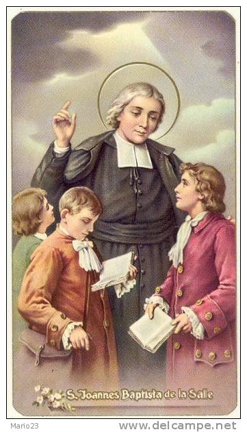 Santino - Holy Card - San Giovan Battista De La Salle Sacerdote - Images Religieuses