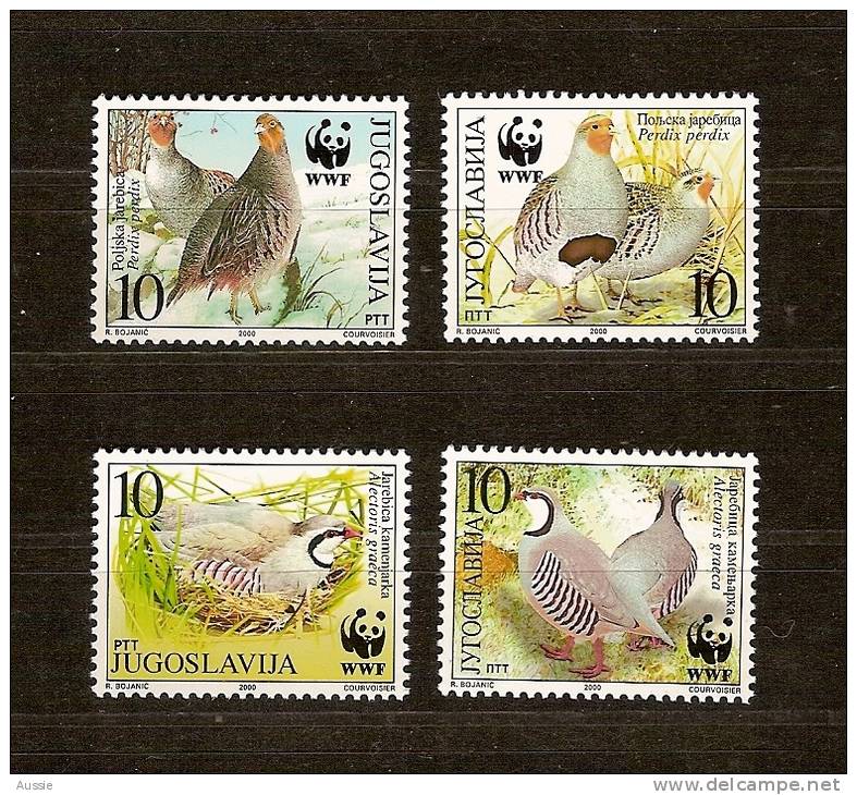 Yougoslavie Joegoslavie 2000 Yvertn° 2815-18 *** MNH Cote 10,00 Euro Faune WWF Oiseaux Vogels Birds - Ongebruikt