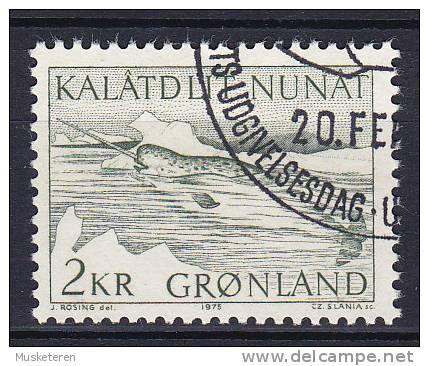 Greenland 1975 Mi. 92  2.00 Kr Grönlands Tierwald Narwal Nar Whale (Cz. Slania) - Used Stamps