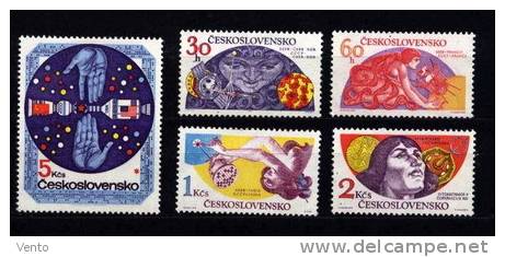 CS 1975 Mi 2278-82 Space ** - Unused Stamps