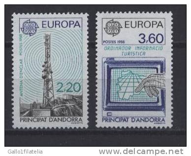 1988 - ANDORRA FRANCESE - EUROPA CEPT- TRASPORTI. MNH - 1988