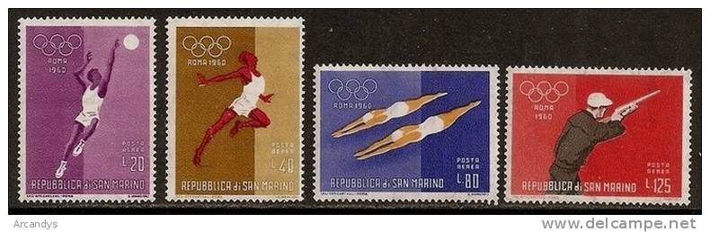 SAINT MARIN 1960  Scott Air Post A92  N° C111/C114 Neufs, Rome Olympic Games - Nuovi