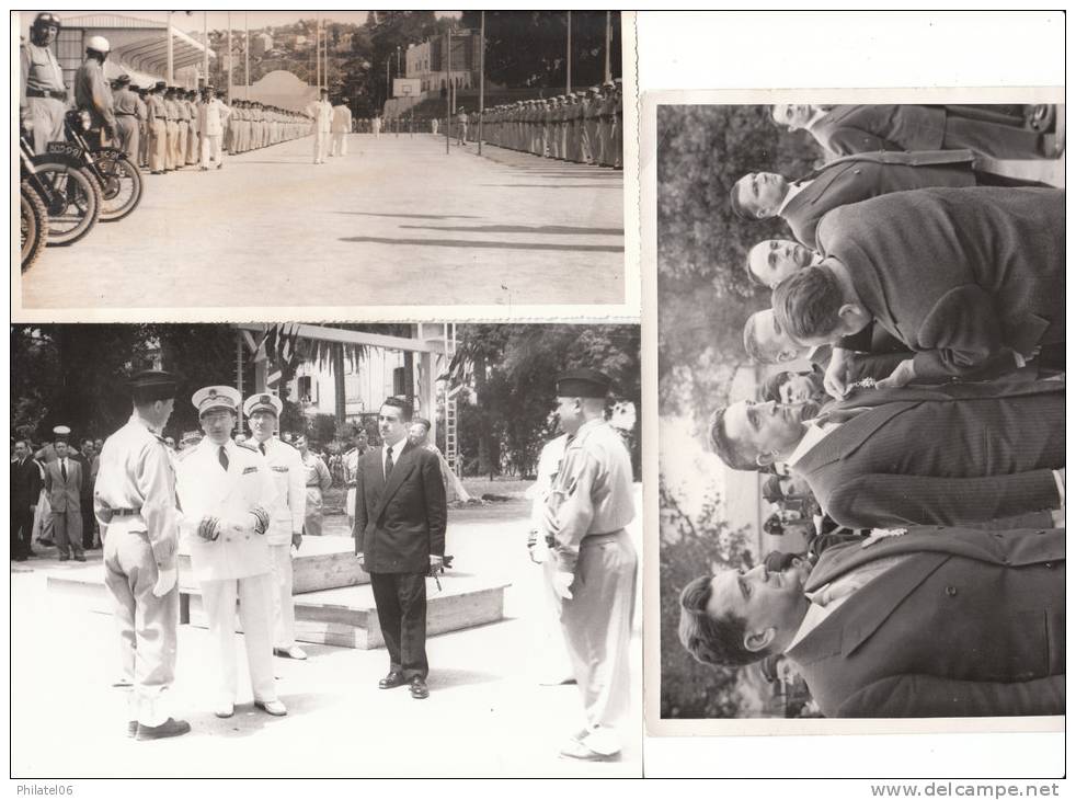 5 PHOTOS ORIGINALES  ALGER  1958  JACQUES SOUSTELLE  ALGERIE FRANCAISE - Guerre, Militaire