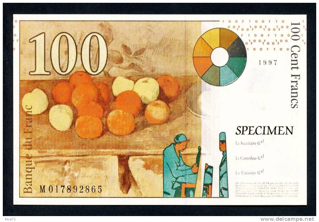 Carte Postale Billet  De "100 F  "   Specimen "   UNC - Ficción & Especímenes