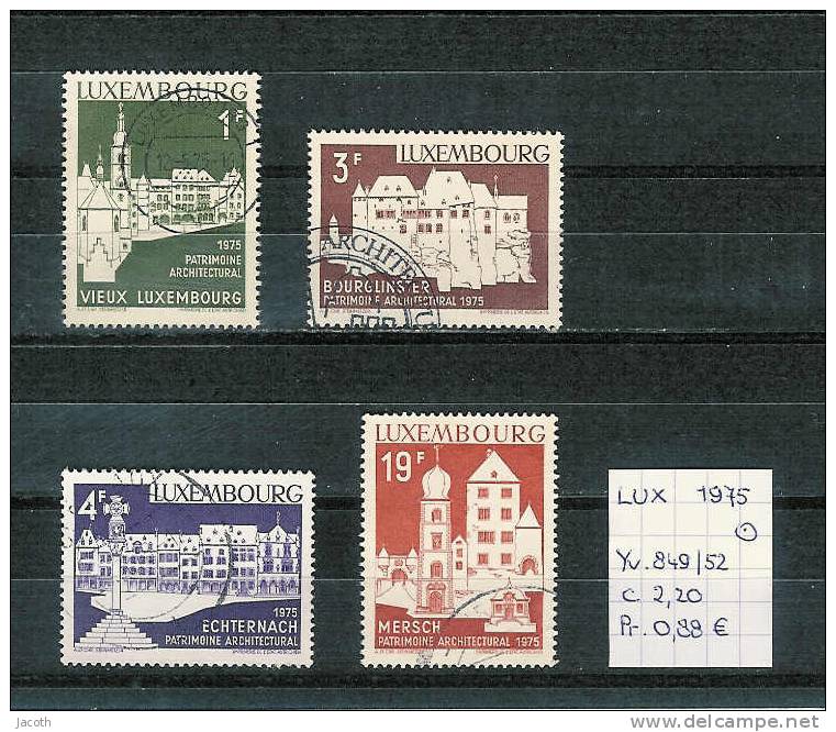 Luxemburg 1975 - Yv. 849/52 Gest./obl./used - Oblitérés