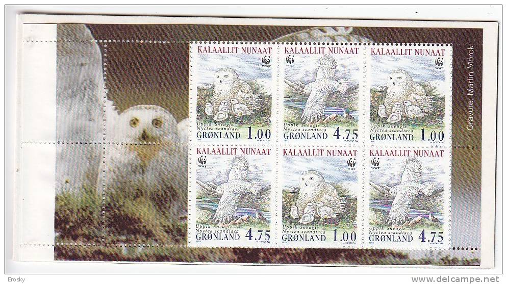 E778 - GROENLAND Yv N°310a CARNET ** ANIMAUX ANIMALS WWF - Libretti