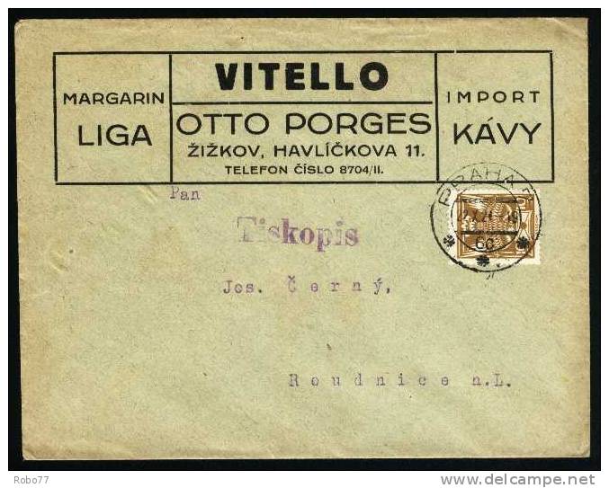 1924 Czechoslovakia Cover.  Praha 22.X.24. Tiskopis.  (A06059) - Covers & Documents
