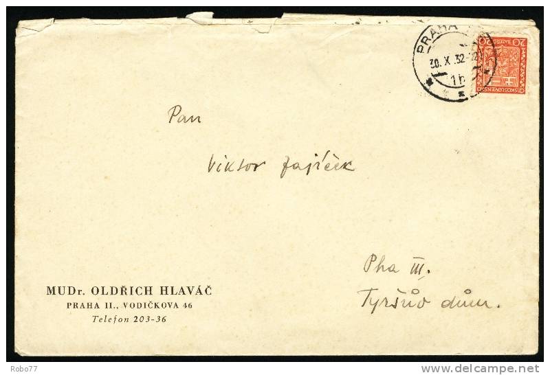 1932 Czechoslovakia Cover. Praha 30.X.32.   (A06102) - Covers & Documents