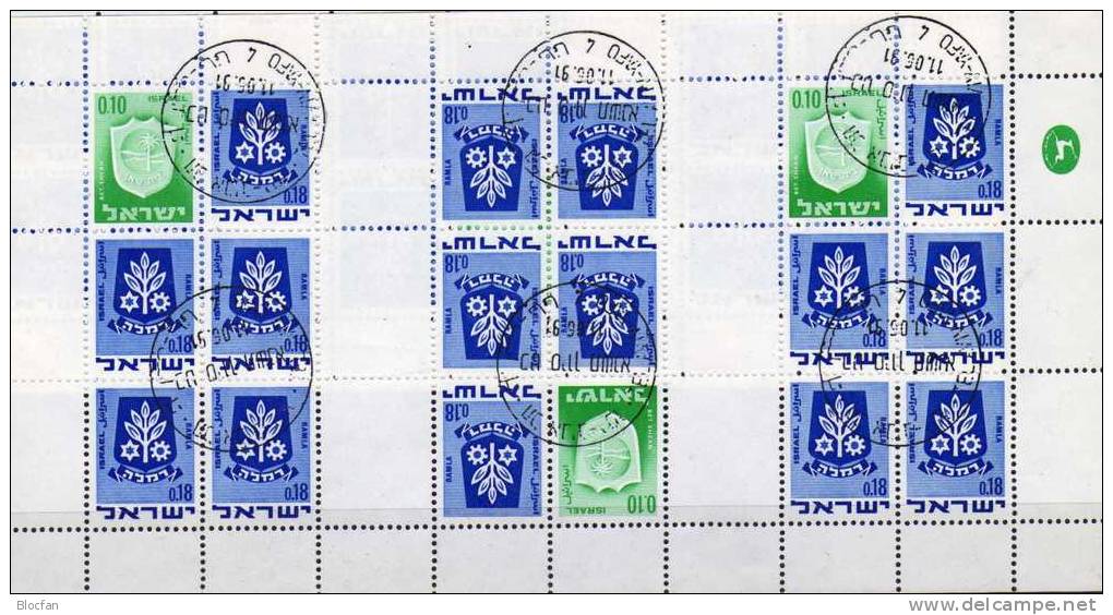 Rar!!! Ramia Wappen 1970 Israel MHB 326+486 O 24€ Bet She´an 3xHBl. Im 6-Block Art Bloc Philatelic Wap Se-tenant Of Asia - Booklets