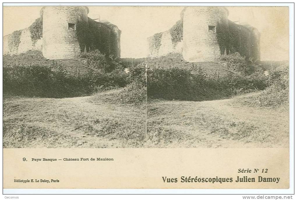 CPA 65--MAULEON-9---VUE STEREOSCOPIQUES- JULIEN DAMOY-(n°12)-Château Fort De Mauléon - Mauleon Barousse