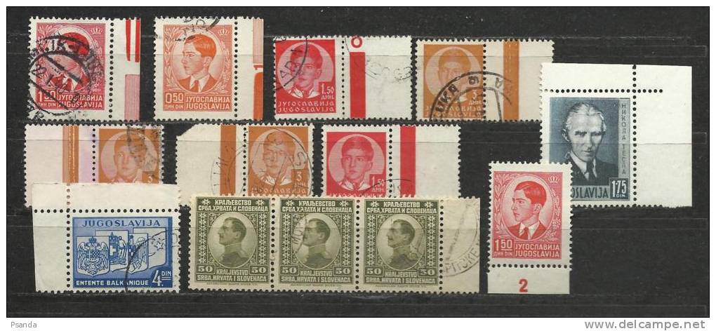 SHS 1920-1938  Yugoslavia  Lot 1 - Usati