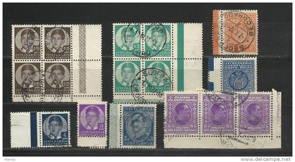 SHS 1920-1938  Yugoslavia  Lot - Usati