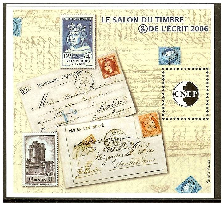 FRANCE BLOC CNEP N°46 (SALON DU TIMBRE & DE L'ECRIT 2006) - COTE 10.00 € - CNEP