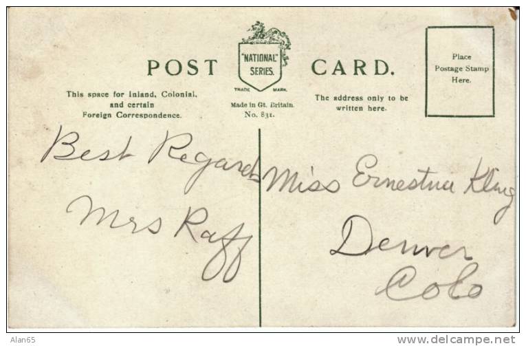 Remembering Bygone Days, Horseshoe Luck Shamrock, On C1900s/10s Vintage Postcard - Saint-Patrick's Day