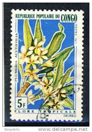 1 Nice Nice Old Stamp From Congo, Used, Flowers - Gebraucht