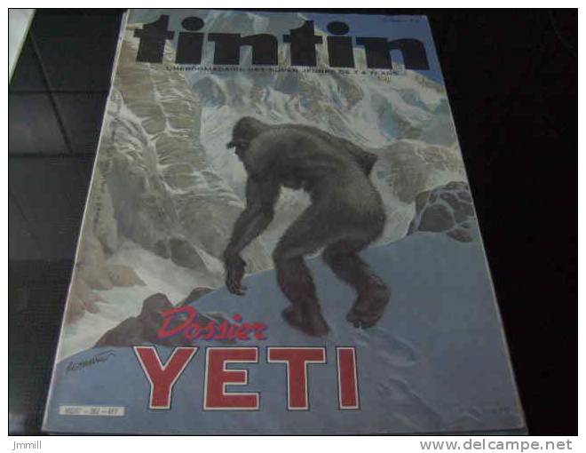 Rosinski : Superbe Couverture Journal Tintin : Dossier Yeti (2) - Tintin