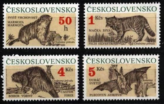 CS 1990 Mi 3063-66 Yt 2863-2866 ** Animals - Unused Stamps