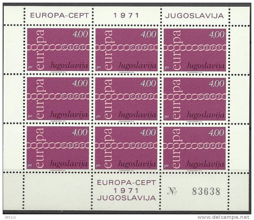 EUROPA CEPT, 1971. Yugoslavia - 1971