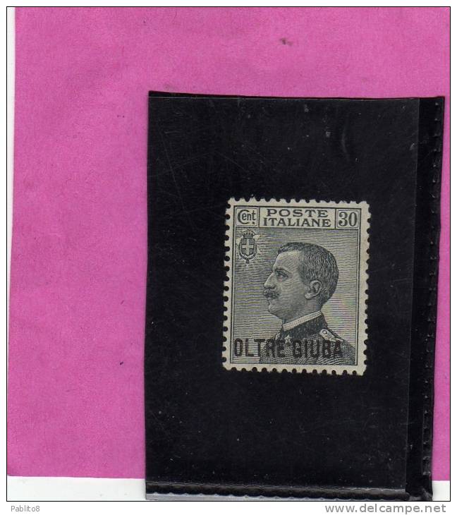 OLTRE GIUBA 1925 SOPRASTAMPATI DEL REGNO 30 C MNH OTTIMA CENTRATURA - Oltre Giuba