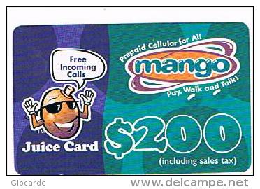 ZAMBIA    - TELECEL  (GSM RECHARGE) - MANGO 200  EXP. 4.02  - USED   - RIF. 900 - Zambia