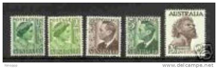 Australia-1950-57 KGVI No Watermark Paper Set 5 ASC 268-271      MNH - Verzamelingen