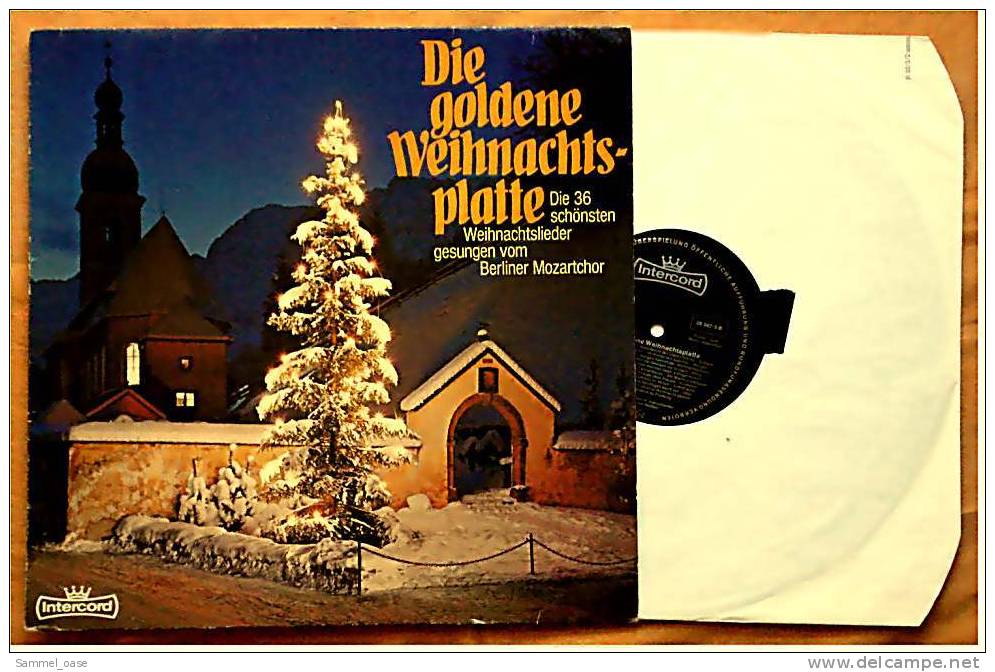 LP Berliner MOZARTCHOR / Die Goldene Weihnachtsplatte  , Die 36 Schönsten  -  Von Intercord , INT 125.08 - Weihnachtslieder