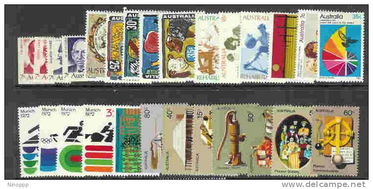 Australia-1972  Year  ,27 Stamps MNH - Verzamelingen