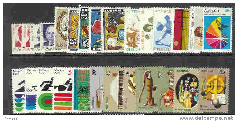 Australia-1972  Year  ,27 Stamps MNH - Collections