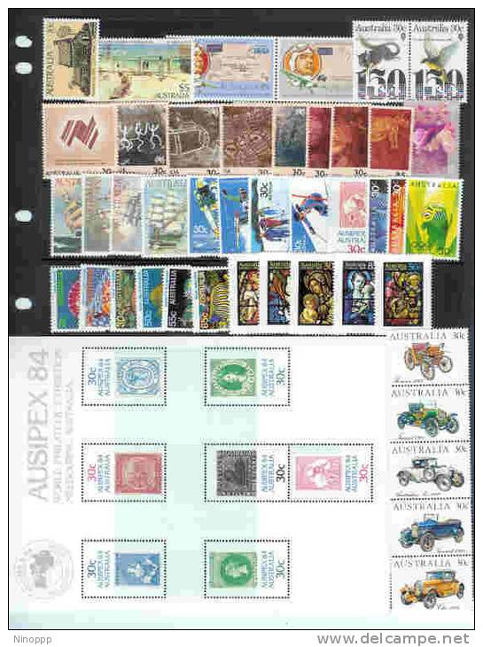 Australia-1984  Year ,43 Stamps + 1 MS MNH - Verzamelingen