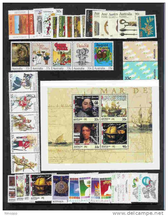 Australia-1985 Year, 41 Stamps + 1 MS MNH - Collections