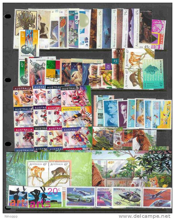 Australia-1996 Year ASC 1528-1591 ,61 Stamps+2 MS  MNH - Collections