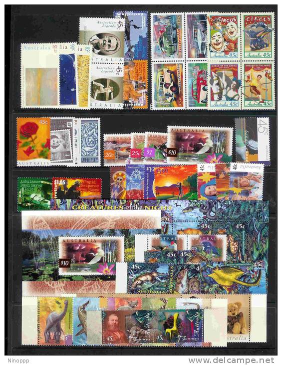 Australia-1997 Year, ASC 1592-1645 , 54 Stamps + 2 MS MNH - Collections