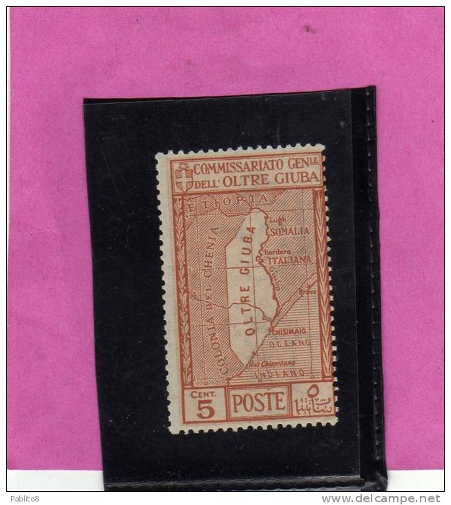 OLTRE GIUBA 1926 ANNESSIONE 5 C MNH - Oltre Giuba