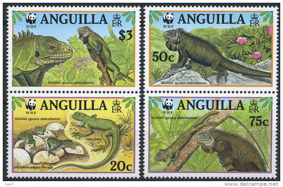 ANGUILLA - Faune Protégé, Lezards WWF Neufs *** // Mnh - Anguilla (1968-...)