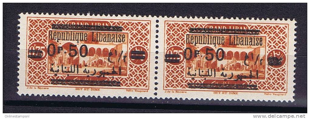 Grand Liban: 1929 , Maury  120  Lettre P Brisé En Droit De Timbre, Ne Pas Dans Maury, Neuf ** MNH - Covers & Documents