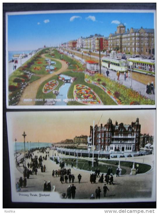 Serial Of 2 Cards - BLACKPOOL - North Shore Promenade + Princess Parade - Not Used - Lot 127 - Blackpool