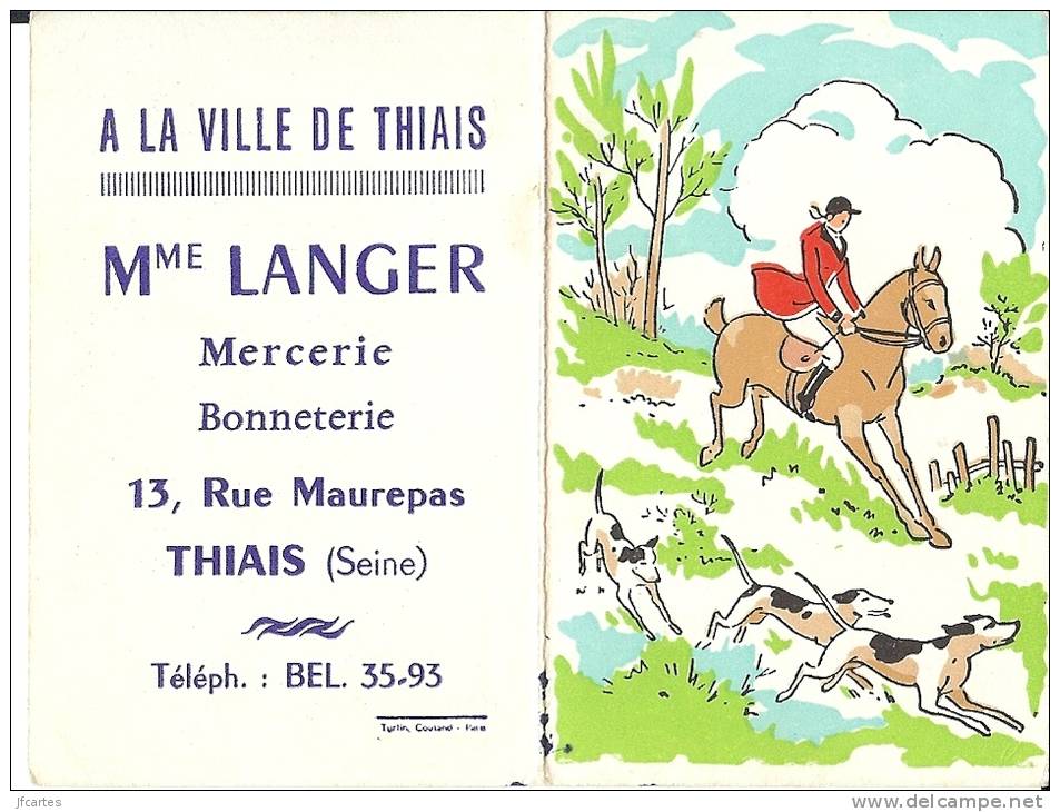 94 - THIAIS - Calendrier A La Ville De Thiais - Petit Format : 1961-70