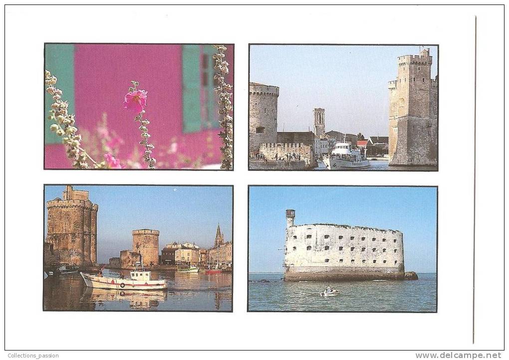 CP, 17, La Rochelle, Ile D'Aix, Fort Boyard, 4 Vues, Vierge - La Rochelle