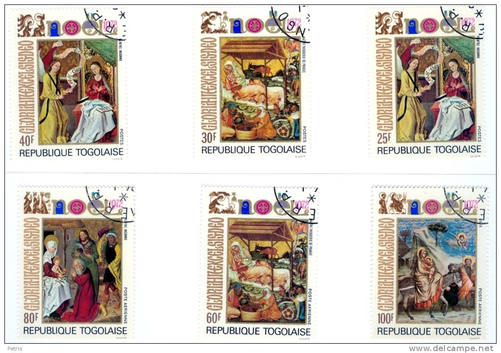 Togo: Christmas 1972 Complete Set Of 6 Stamps Used - Lot. A5 - Togo (1960-...)