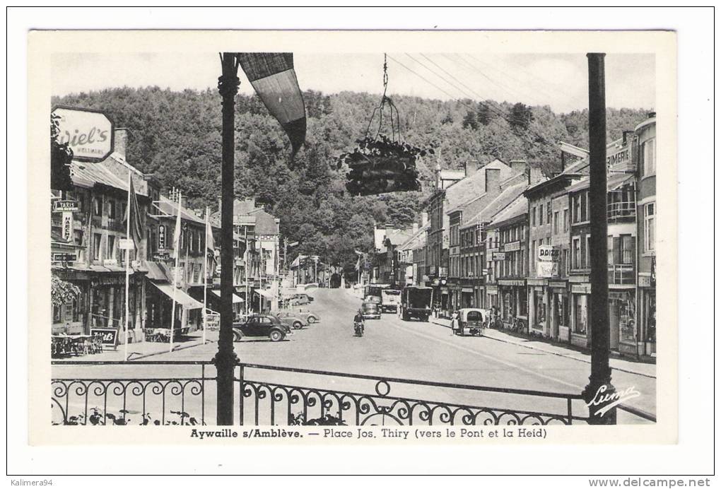 BELGIQUE  /  AYWAILLE-sur-AMBLÈVE  ( Liège ) /  PLACE  JOS. THIRY  ( Vers Le Pont Et La HEID ) /  Automobiles  HOTCHKISS - Aywaille